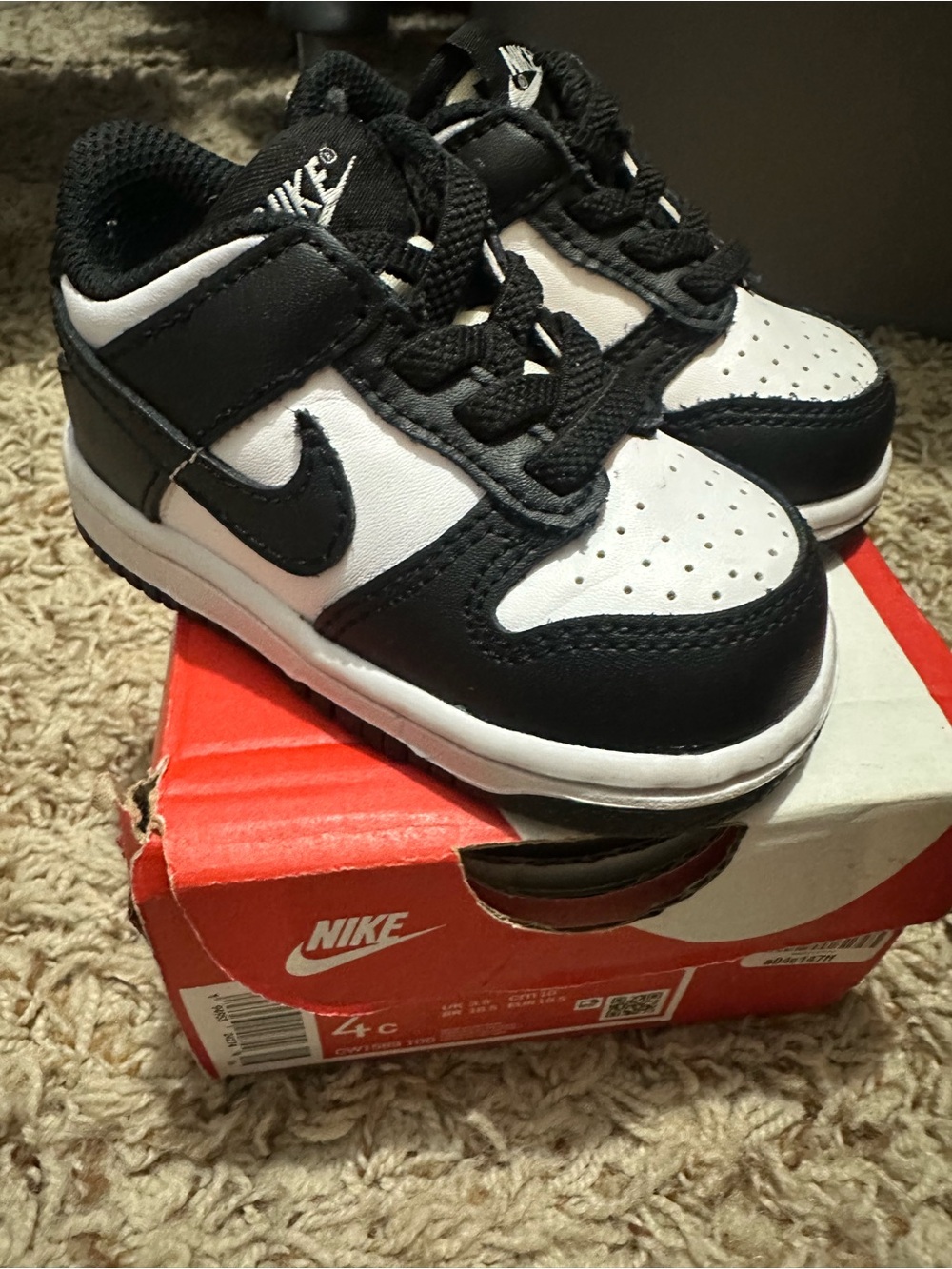 Nike Black and White Toddler Low-Top Sneakers